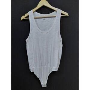 Intimately free people White Tank Bodysuit Solid Knit Women Size S/P